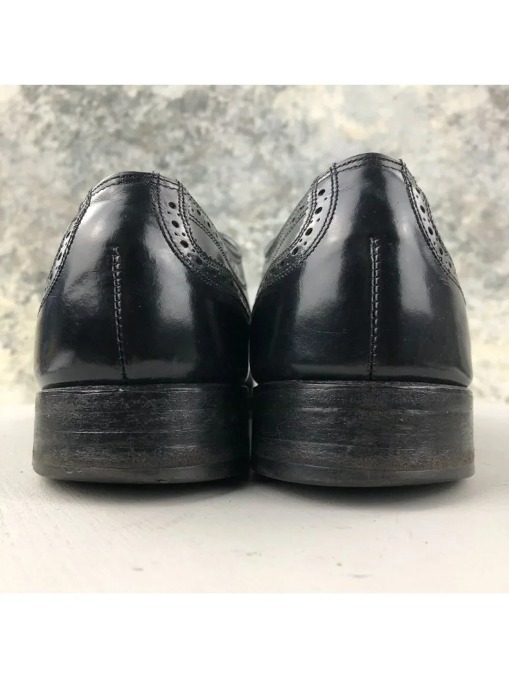 Florsheim Men's Size 11 2A** Royal Imperial Black Leather Wingtip Oxford Shoes